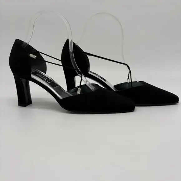Vintage 90’s Stuart Weitzman D’Orsay Pump Heels 8 Black Sexy Classic - Picture 7 of 16